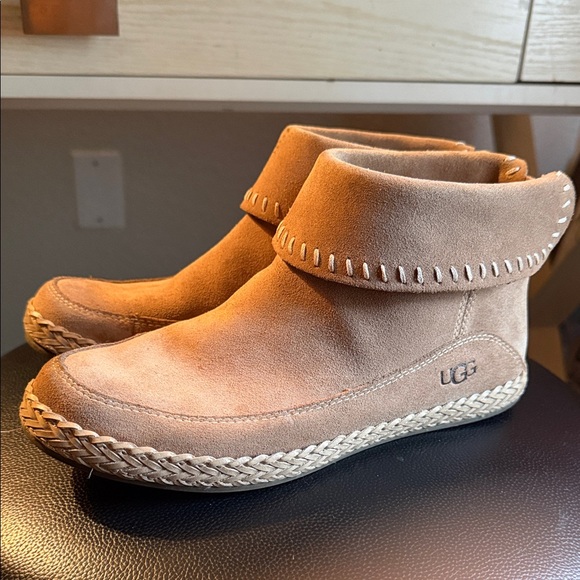 UGG Tan Suede Ankle Booties - Picture 3 of 6